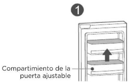 MIDEA MRF29D9BST - Extracción del compartimiento de la puerta ajustable - 1