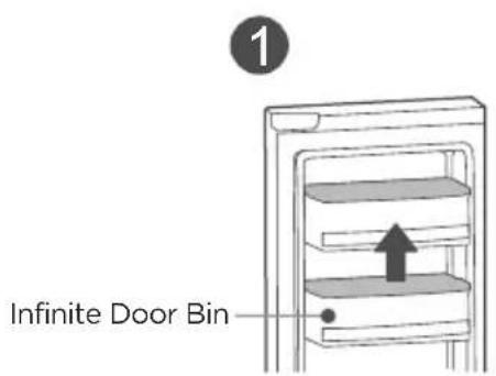 MIDEA MRF29D9BST - Removing the Infinite Door Bin - 1
