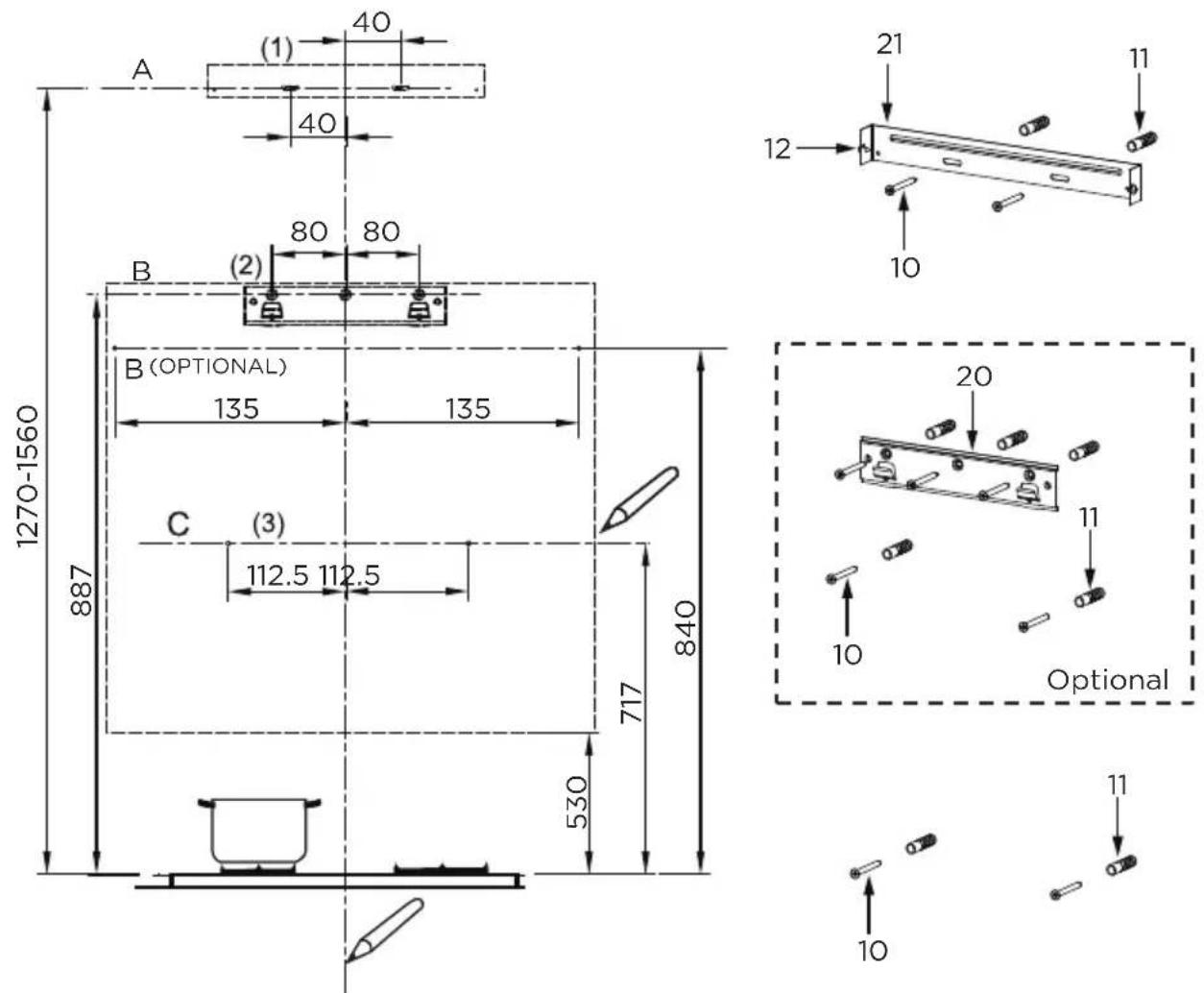 MIDEA MH60J76M21B - Wall Drilling And Bracket Fixing - 1