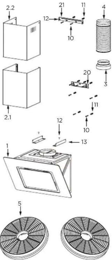 MIDEA MH60J76M21B - Komponenten - 1