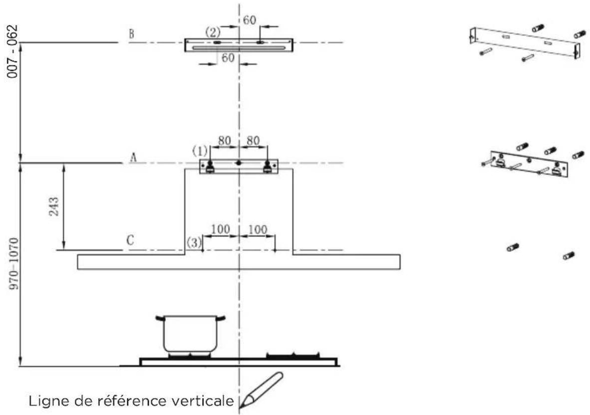 MIDEA HW 7.92 - PERÇAGE DU MUR ET FIXATION DU SUPPORT - 1