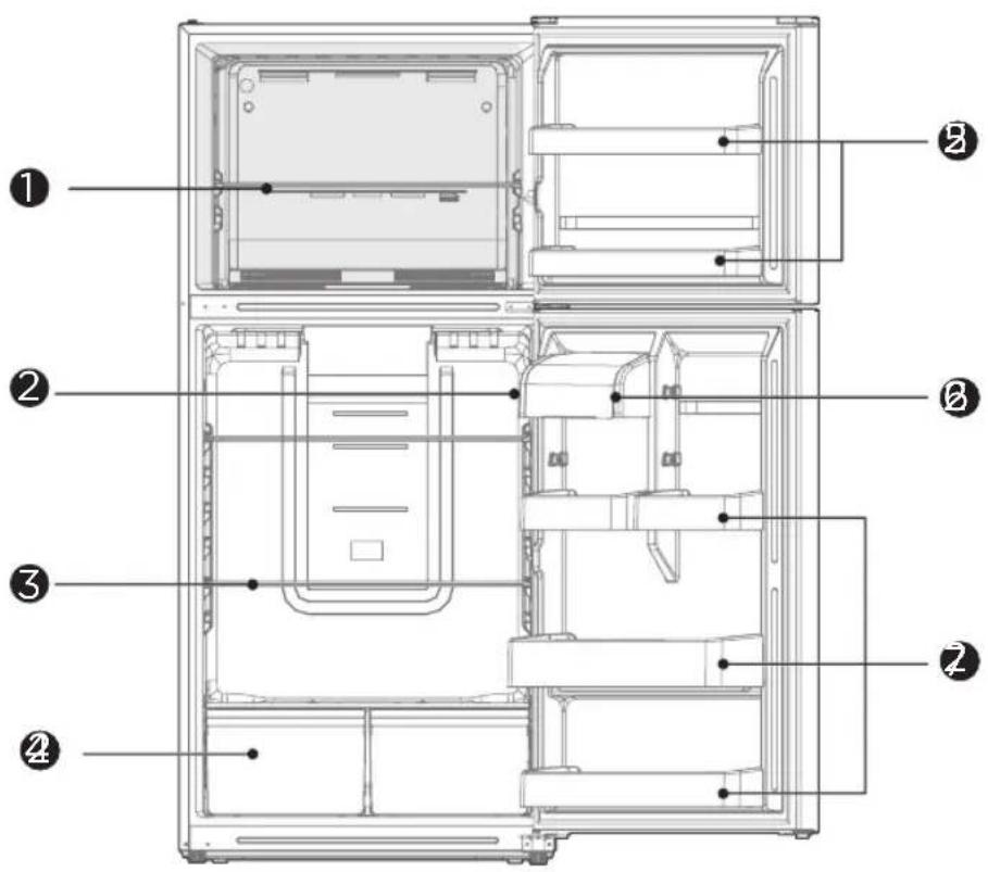 MIDEA MRT21D2BWW - Nombres de los componentes - 1