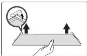 MIDEA MRT21D2BWW - Cleaning of glass shelf - 1