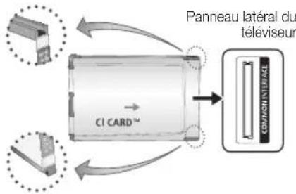 SAMSUNG PS43E400U1W - Connexion à une fente pour INTERFACE COMMUNE (fente pour carte de visualisation de programmes télévisés) - 1