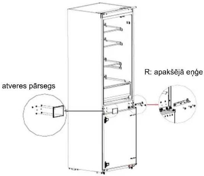 MIDEA MDRE353FGE01 - Durvju maiņa no labās uz kreiso pusi - 4