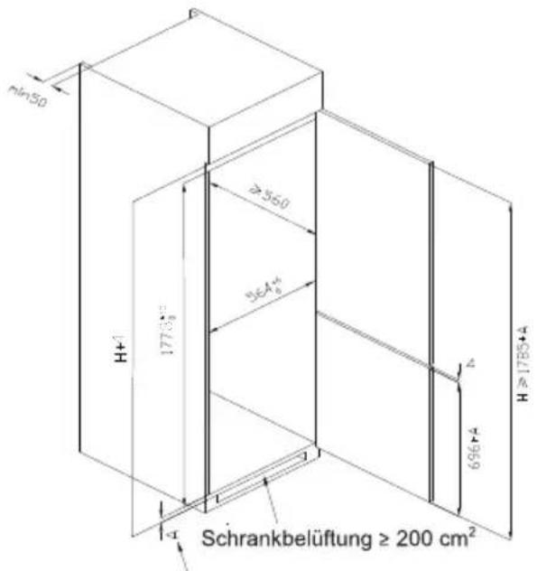 MIDEA MDRE353FGE01 - Einbau in einem Schrank - 1