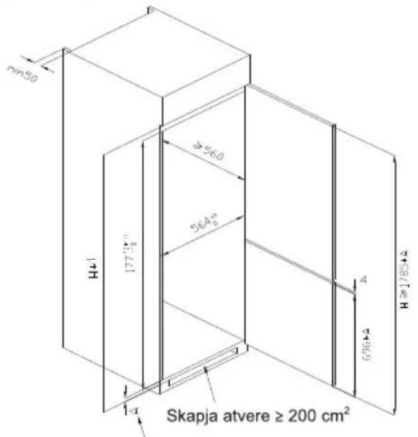 MIDEA MDRE353FGE01 - Uzstādīšana skapī - 1