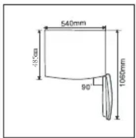 540mm 485mm 90° 1060mm