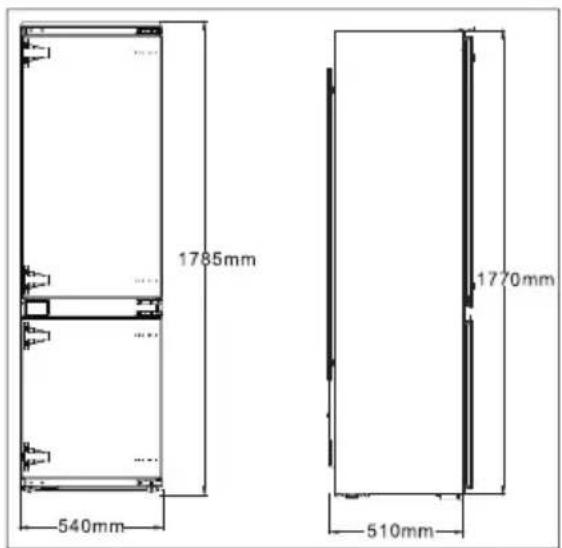 1785mm 1770mm 540mm 510mm
