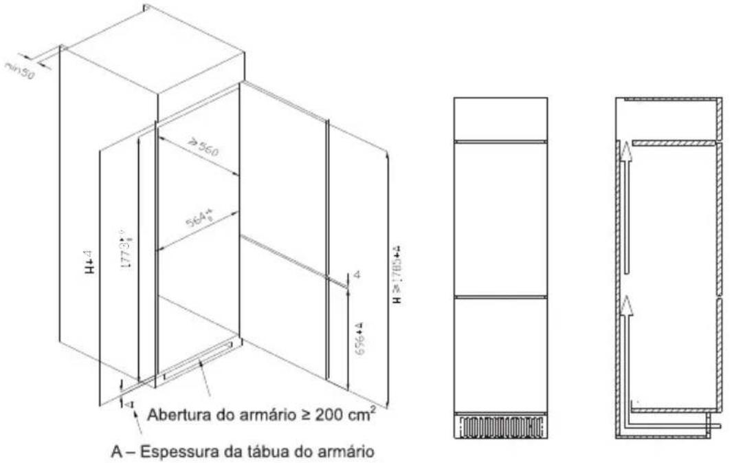 MIDEA MDRE353FGE01 - Instalação de encastrar em armário - 1