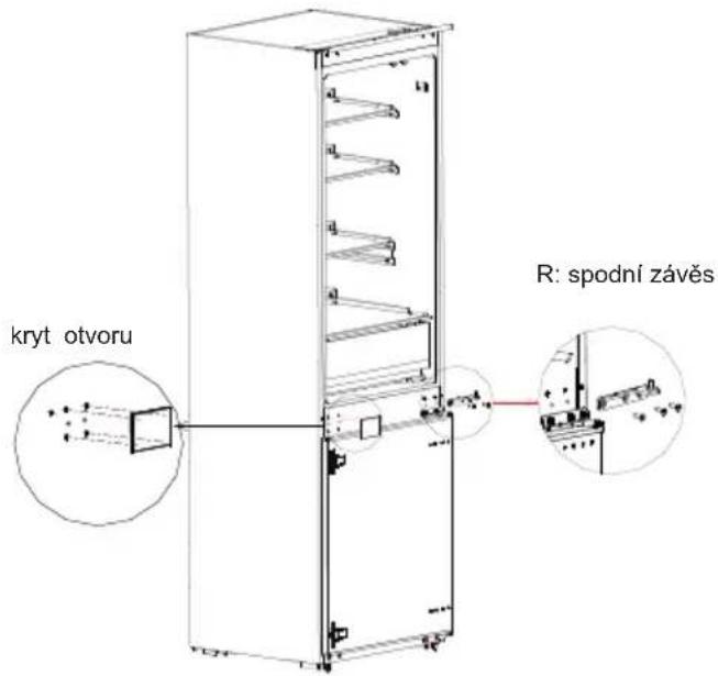 MIDEA MDRE353FGE01 - Změna otevírání dveří zprava doleva - 6