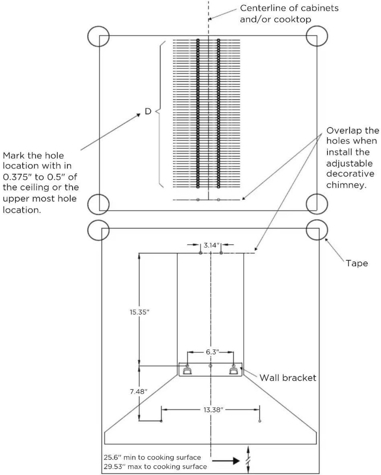 MIDEA MVP30W6AST - Hood Mounting Screw Installation: - 1