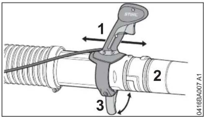 STIHL BR 450 C-EF - Bedienungsgriff einstellen - 1