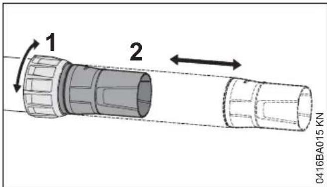 STIHL BR 450 C-EF - Ajustage du tube de soufflage (BR 700) - 1