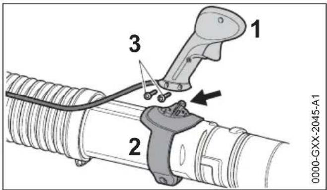 STIHL BR 450 C-EF - Bedienungsgriff montieren - 1