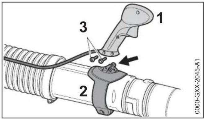 STIHL BR 450 C-EF - Montaggio dell'impugnatura di comando - 1
