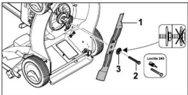 STIHL RM 248 T - Attaching the Blade - 1