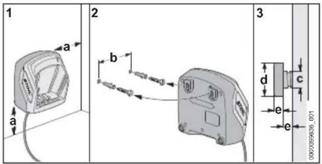STIHL RMA 239 C - Mounting the Charger on a Wall - 1