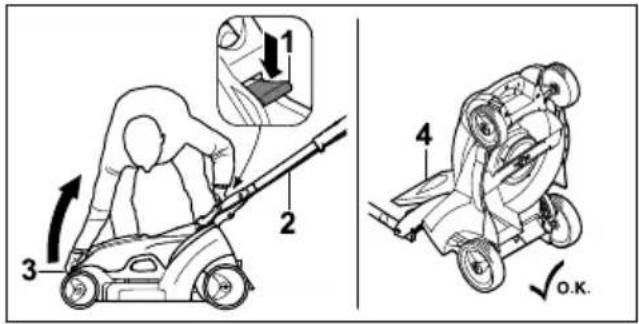 STIHL RMA 239 C - Upending the Lawn Mower - 1