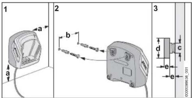 STIHL RMA 239 C - Fixation du chargeur au mur - 1