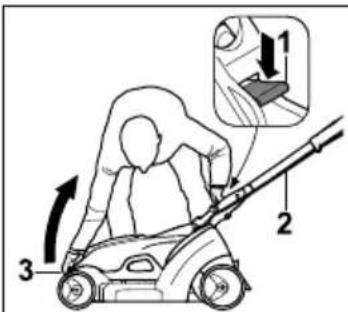STIHL RMA 239 C - Mise en position verticale des tondeuses - 1