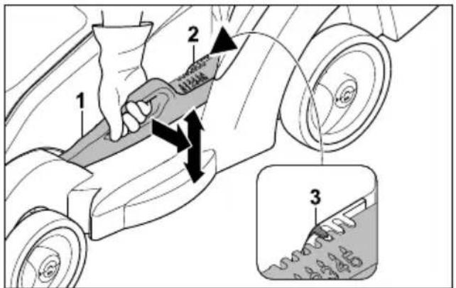 STIHL RMA 239 C - Snijhoogte instellen - 1