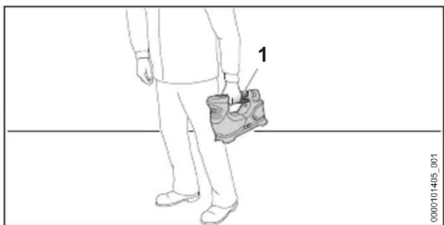 STIHL KOA 20 - Carrying the compressor - 1