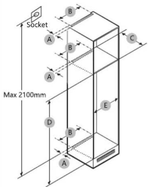 CANDY CNBQT5518E - Ventilaton cross-section - 6