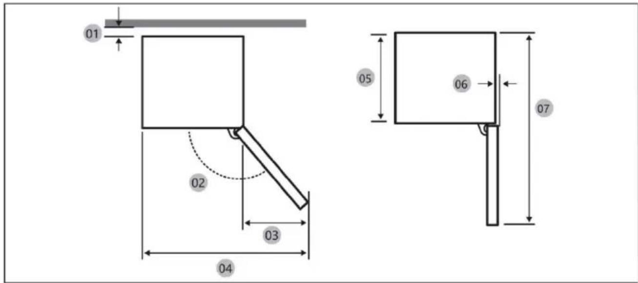 CANDY CNBQT5518D - Prostorske zahteve - 1