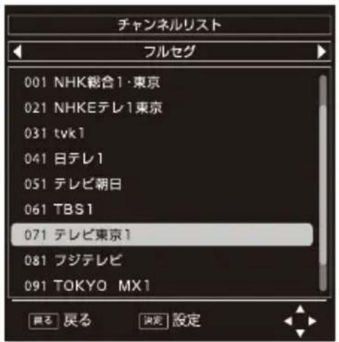 Qriom DPTV-L140 - チャンネルリストによる選局 - 2