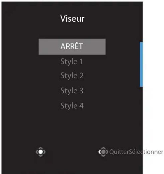Viseur ARRÊT Style 1 Style 2 Style 3 Style 4 QuitterSélectionner