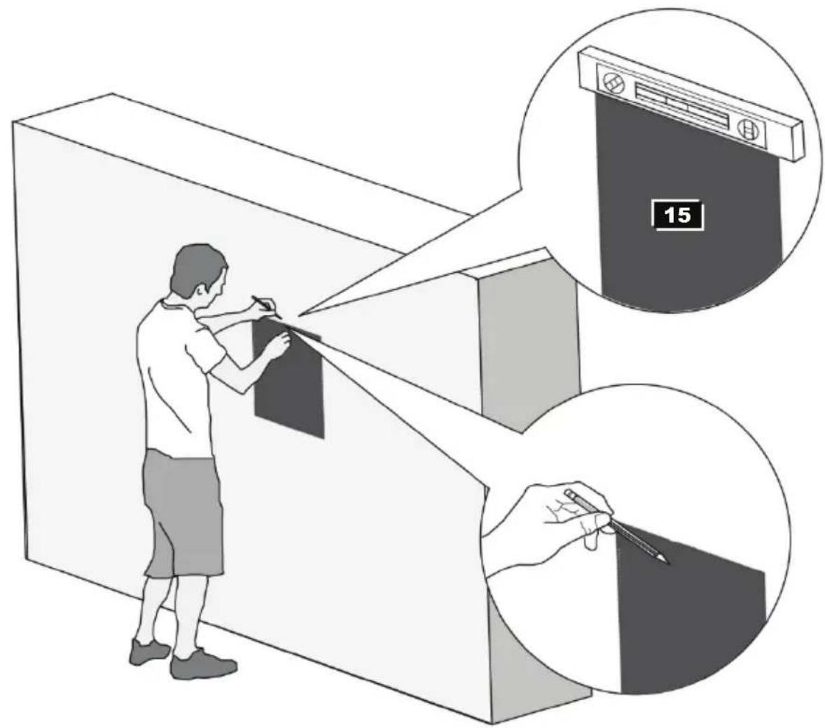 OmniMount ULPC-M - EN Use wall plate or wall template to mark mounting locations - 5