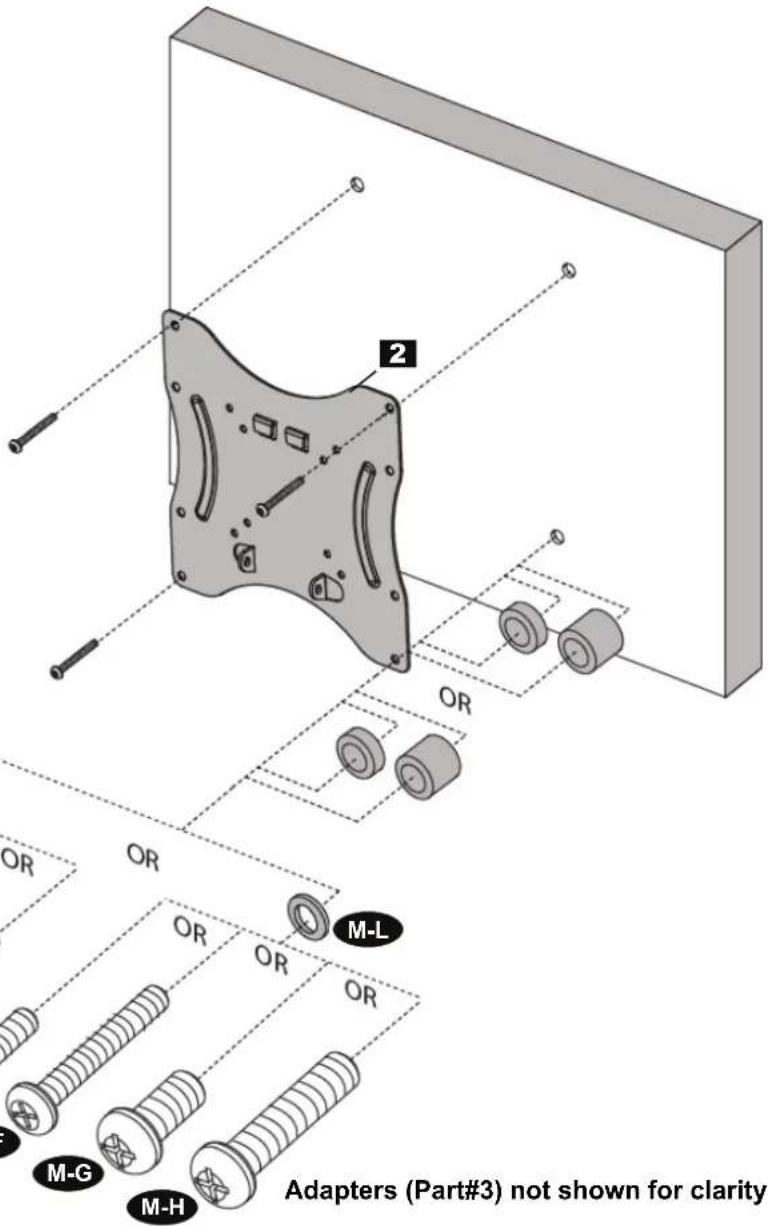 OmniMount VB60C - Connect adapter to flat panel - 4
