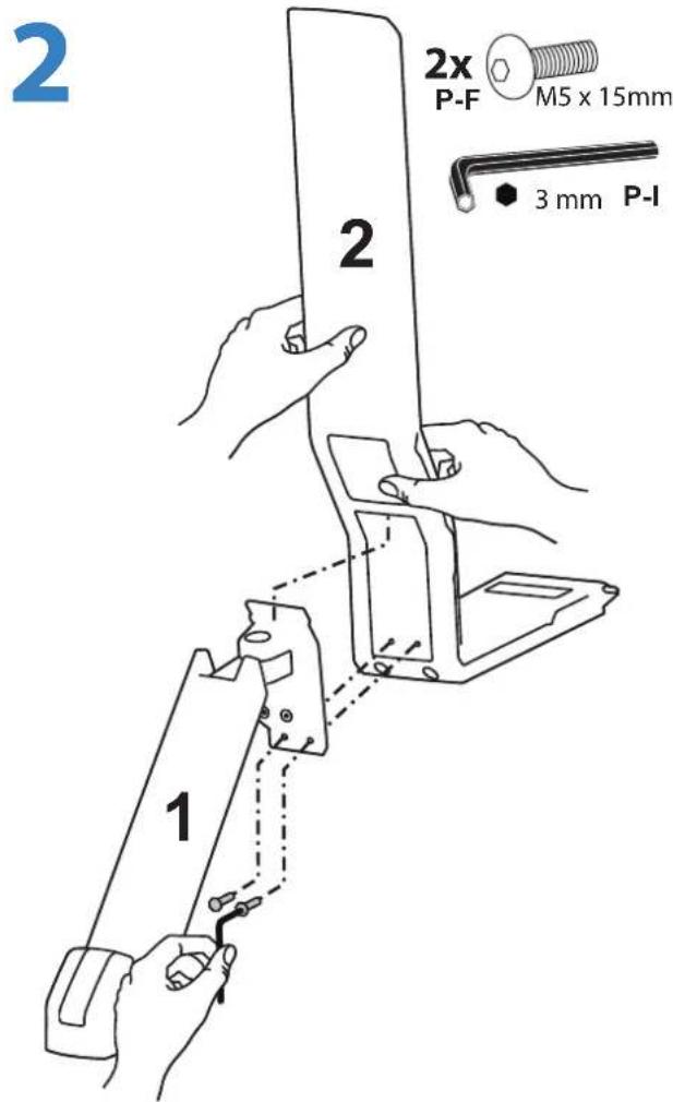 OmniMount WORK15 - MOUNTING OPTION B: ATTACH THROUGH DESK CABLE HOLE - 5