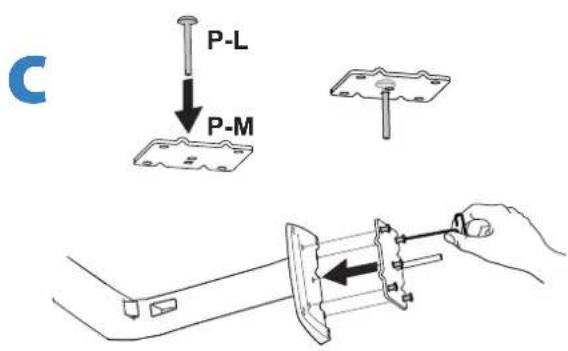 OmniMount WORK15 - MOUNTING OPTION B: ATTACH THROUGH DESK CABLE HOLE - 3