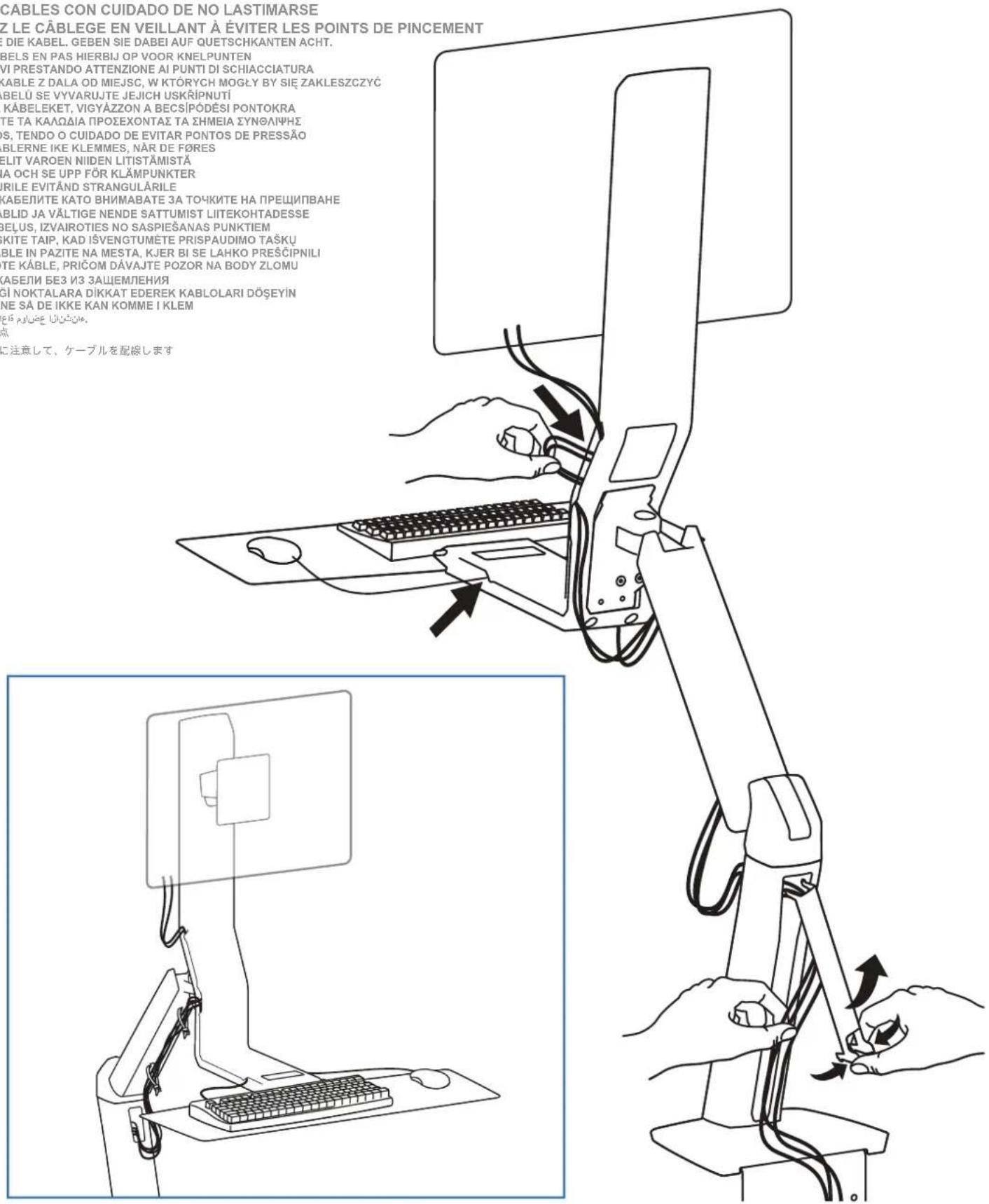 OmniMount WORK15 - ROUTE CABLES BEING CARFEUL OF PINCH POINTS - 1