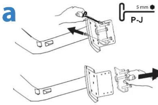 OmniMount WORK15 - MOUNTING OPTION B: ATTACH THROUGH DESK CABLE HOLE - 1