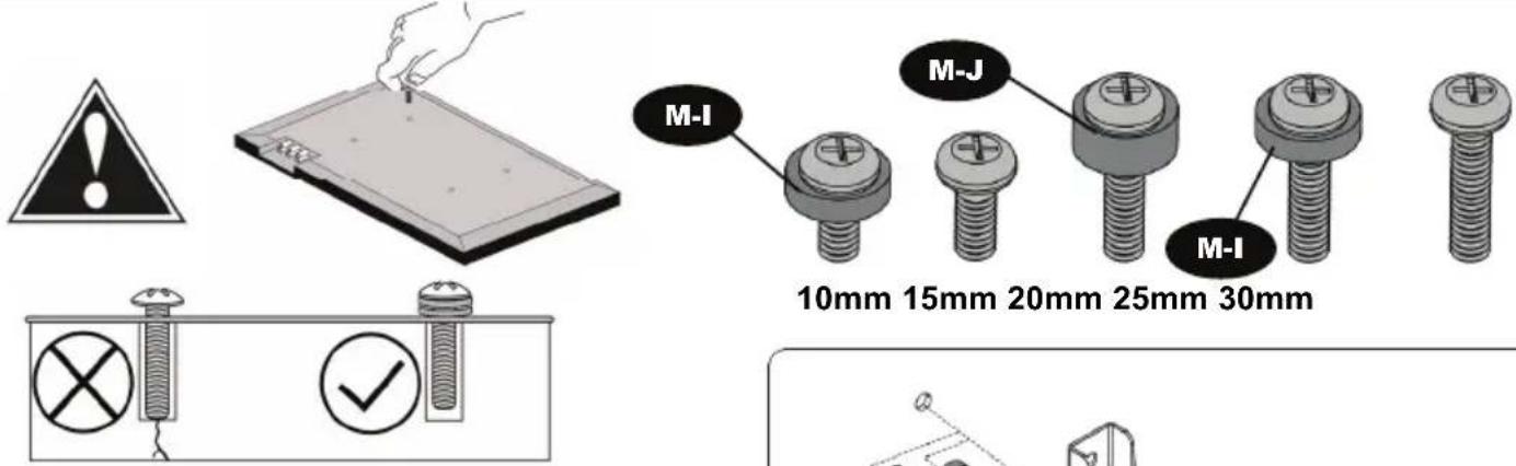 OmniMount NC200F - CAUTION! HAND TIGHTEN ONLY. OVERTIGHTENING MAY DAMAGE YOUR FLAT PANEL. - 1