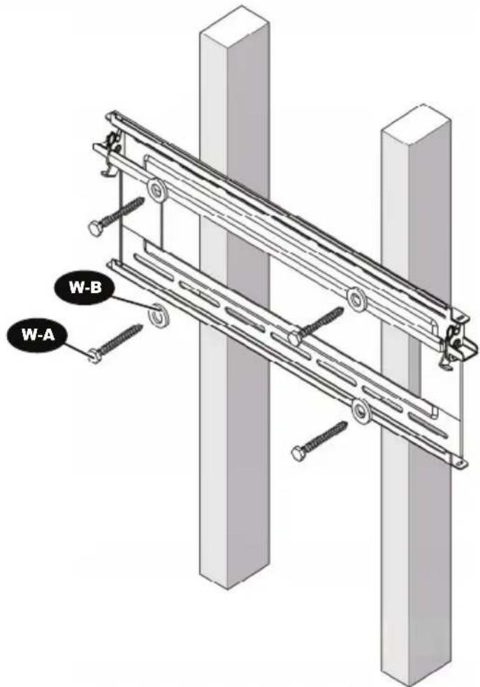 OmniMount NC200F - STEP 6A - WOOD STUD INSTALLATION - 3