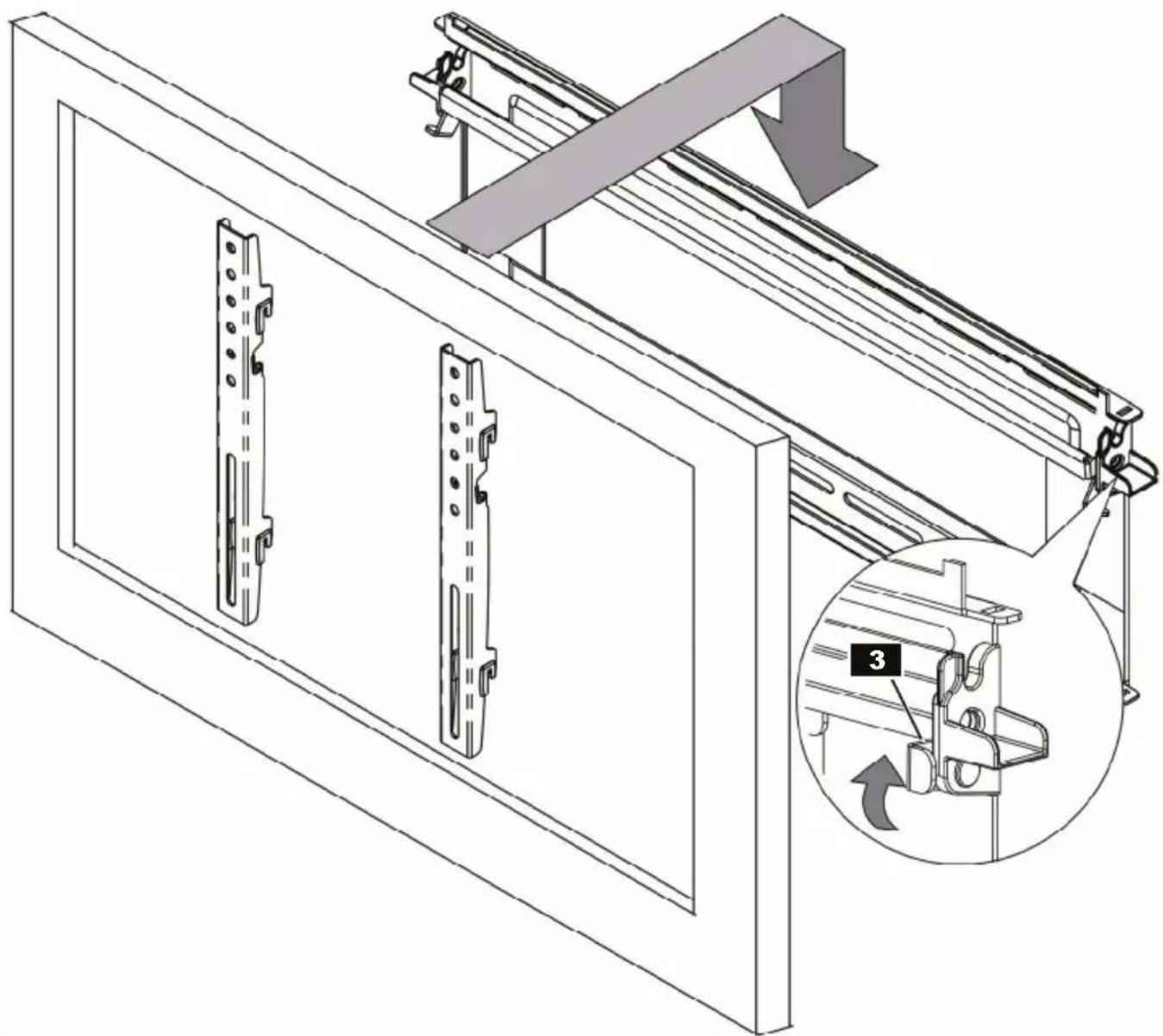 OmniMount NC200F - CAUTION! HAND TIGHTEN ONLY. OVERTIGHTENING MAY DAMAGE YOUR FLAT PANEL. - 5