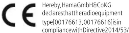 HAMA 176613 - Declaration of Conformity - 1