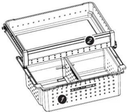 GE Profile PXD22BYPFS - Canasta y Cajón del Freezer - 1