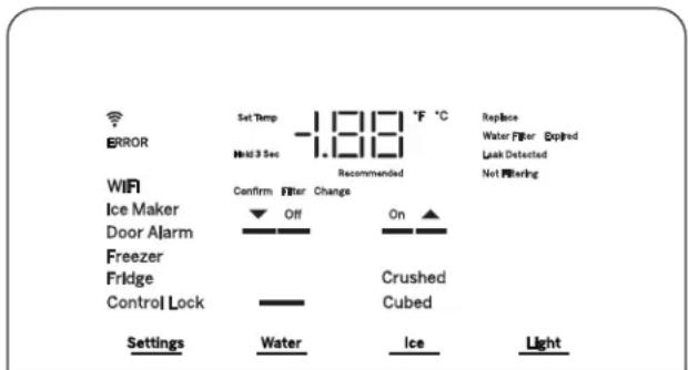 GE Profile PXD22BYPFS - REFRIGERATOR/FREEZER CONTROLS - 2