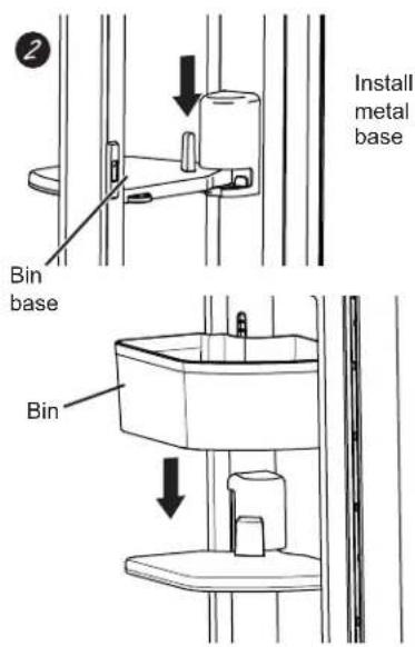 GE Profile PXD22BYPFS - To place adjustable bins into door: - 1