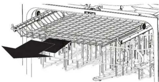GE GDT595HYYFS - Pour retirer le 3e panier à plateau : - 1