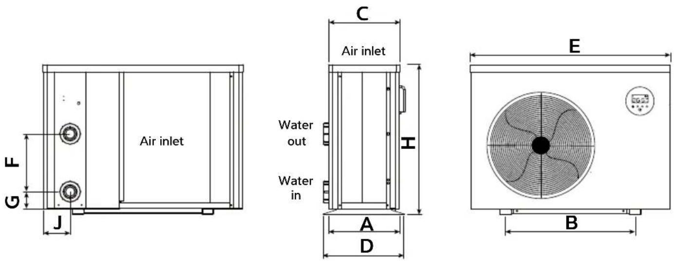 Calorex I-PAC 12 - DIMENSIONS - 1