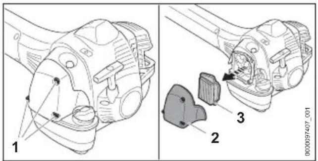 STIHL FS 490 C-M K - Luftfilter ersetzen - 1