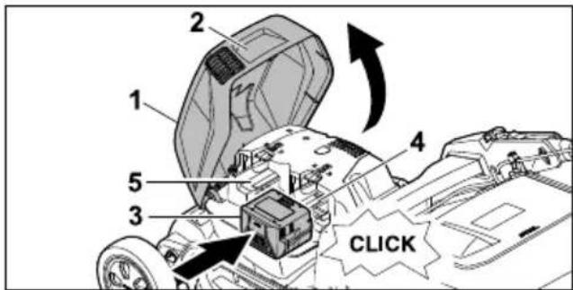 STIHL RMA 253 T - Fitting the Battery - 1