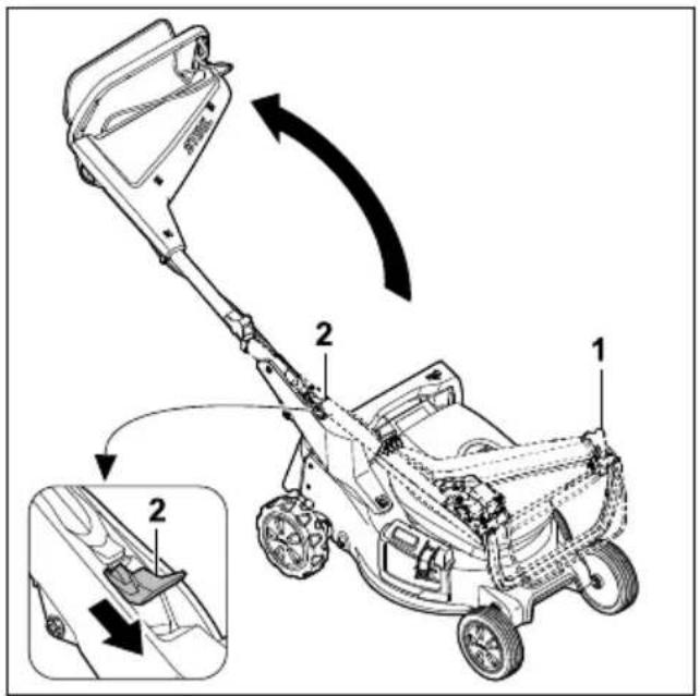 STIHL RMA 253 T - Folding Up the Handlebar - 1