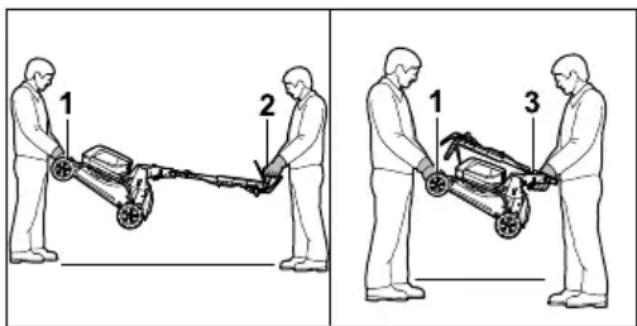 STIHL RMA 253 T - Carrying the lawn mower - 1